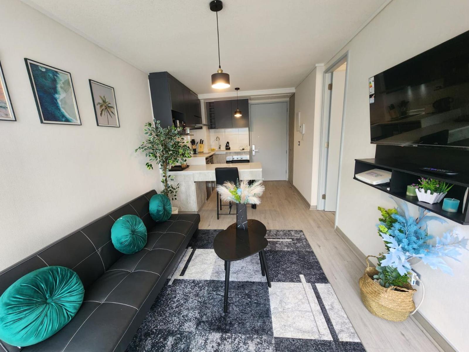 Hom I Comodo Y Luminoso Depto 1d1b 2pax En Tocornal Apartamento
